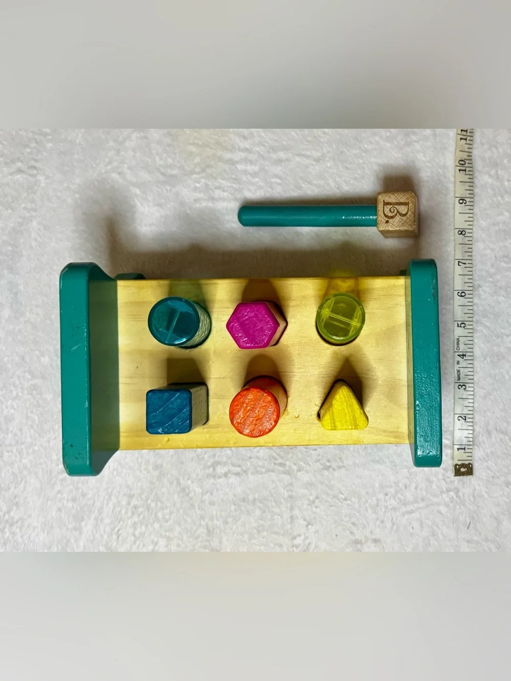 B. toys Wooden Knock Bench - Hammer Game